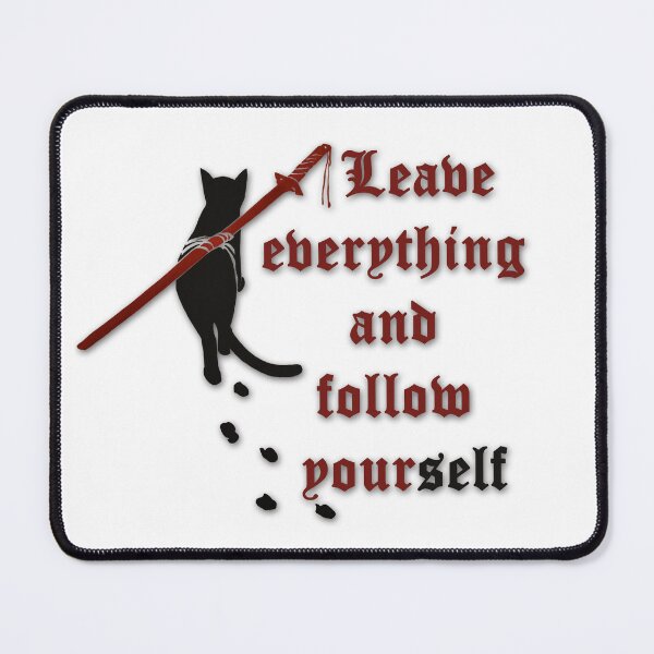 Item preview, Samurai cat (English version) - "Leave everything and follow yourself" designed and sold by WanderingGraha.