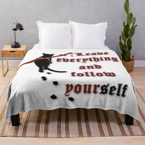 Item preview, Samurai cat (English version) - "Leave everything and follow yourself" designed and sold by WanderingGraha.