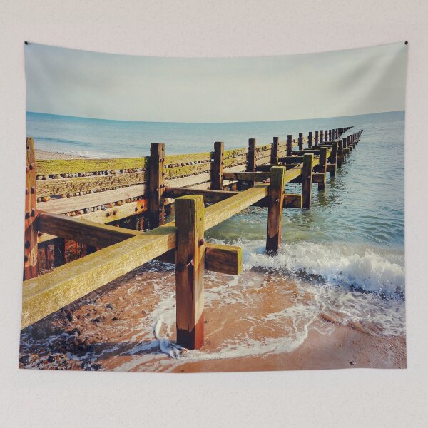Item preview, Happisburgh  Beach Groynes  designed and sold by ScenicViewPics.