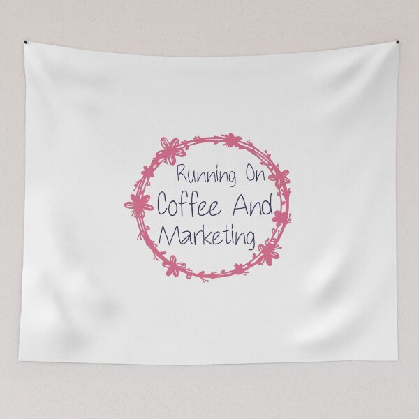 Item preview, Running On Coffee And Marketing Funny Marketing Dad designed and sold by medbdj.
