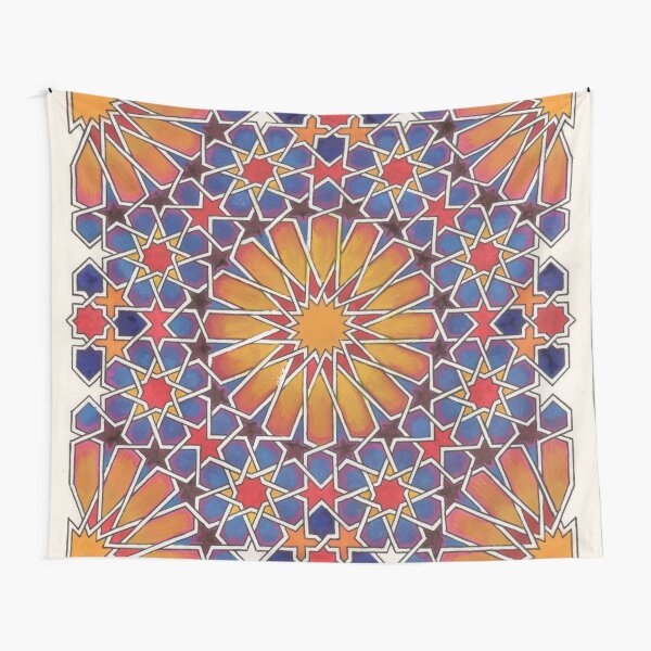 Brilliant Traditional Woven Burst Tapestry
