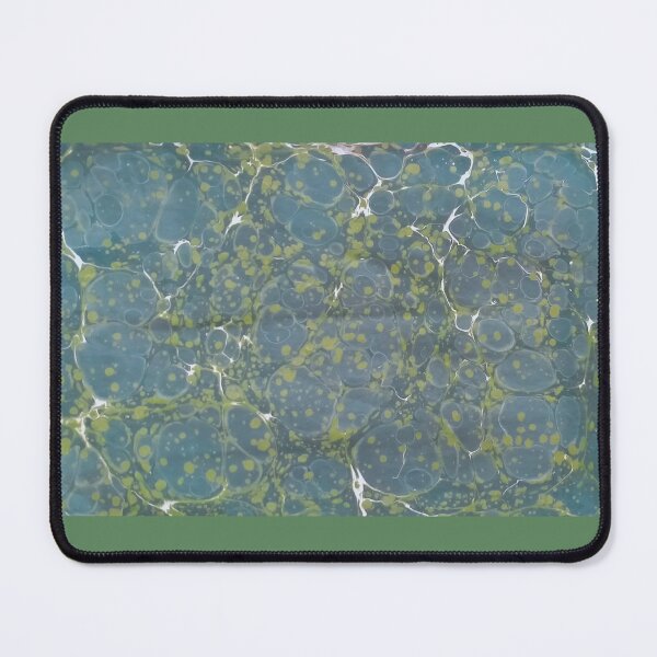 Item preview, gray and green marbled repeating pattern designed and sold by marblingqueen.