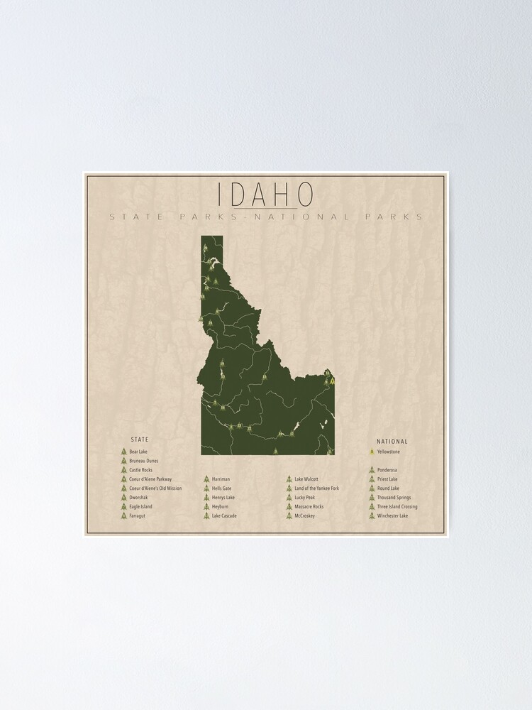 Idaho Parks Poster By Finlaymcnevin Redbubble