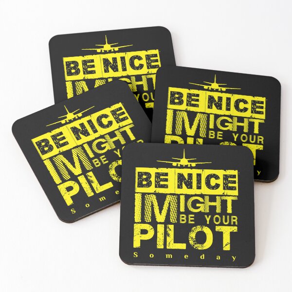 Item preview, Be Nice I Might Be Your Pilot Someday yellow version Aviation Aircraft T-Shirt designed and sold by Aerolovers.