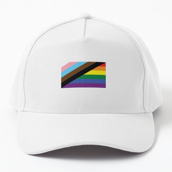 Aperçu de l'œuvre Chapeau bob à drapeau Progress Pride créée et vendue par Green-no-colour s.