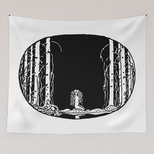 Item preview, Princess cottongrass sitting by the pond by John Bauer designed and sold by artofthenorth.