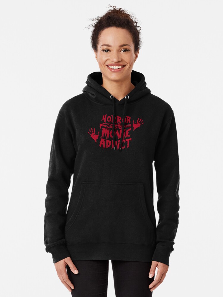 Alternate view of Horror Movie Addict Unisex T-shirt, Graphic Tee, Unisex Shirt, Women and Men T-shirts, Mom Shirt, Gift T-shirt, T-shirt Pullover Hoodie