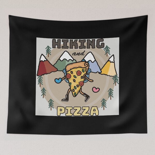 Item preview, Senderismo y pizza Póster designed and sold by finikatkey.