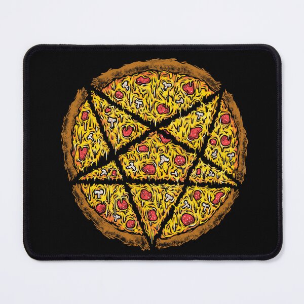 Item preview, occult pentagram in the form of pizza designed and sold by si3iy.