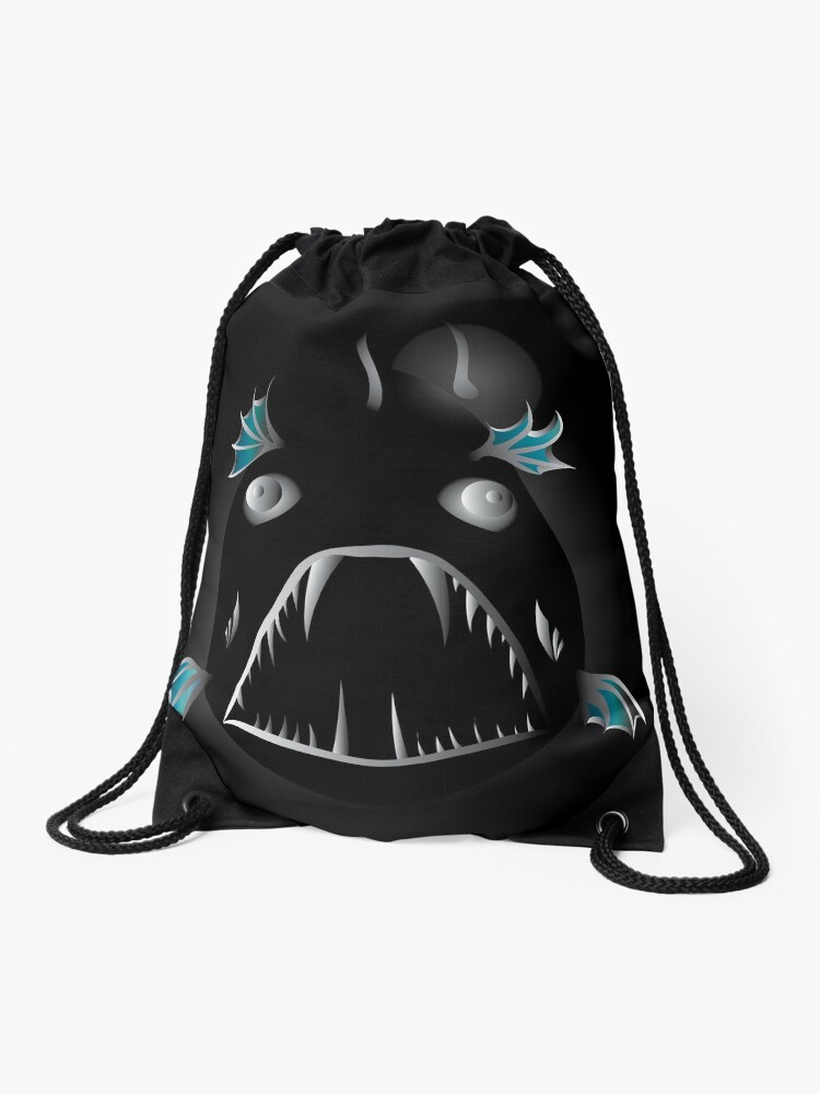 Angler Fish Drawstring Bag for Sale by riomarcos