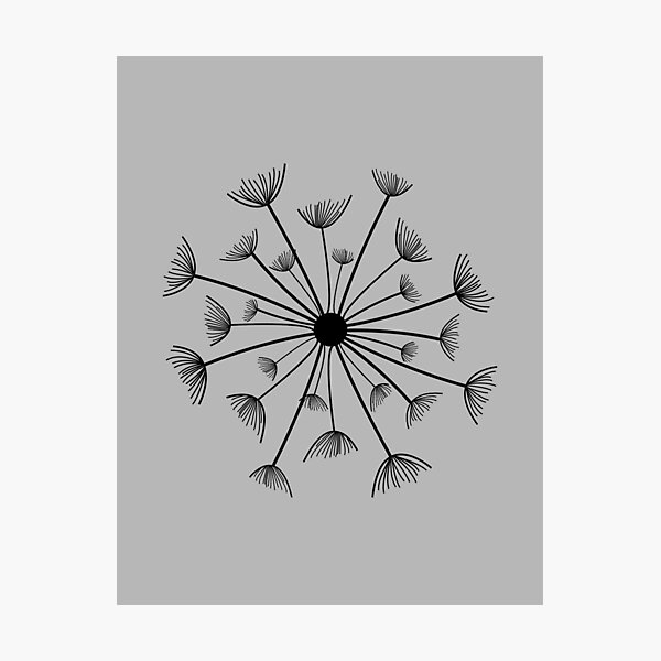Item preview, Minimal Dandelion (black variant) designed and sold by gegogneto.