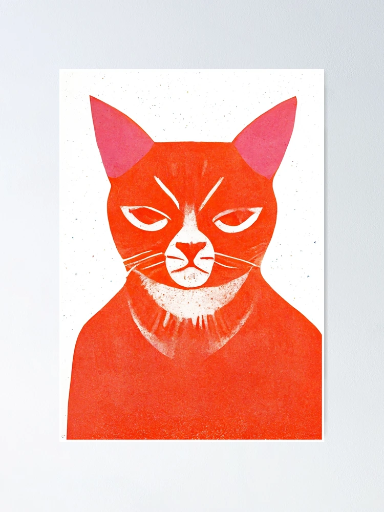 【CAT】　vintage poster Original Vintage 1995 'Do You Mind?' Cat Poster Funny Feline