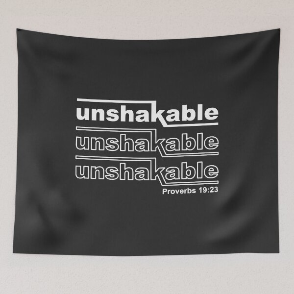 Item preview, Christian Design - Unshakable - Proverbs 19 verse 23 designed and sold by simplydesignart.