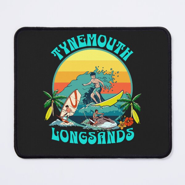 Item preview, Tynemouth Longsands Surf Sail Jet Ski sunset (black) designed and sold by MerchByCraig.