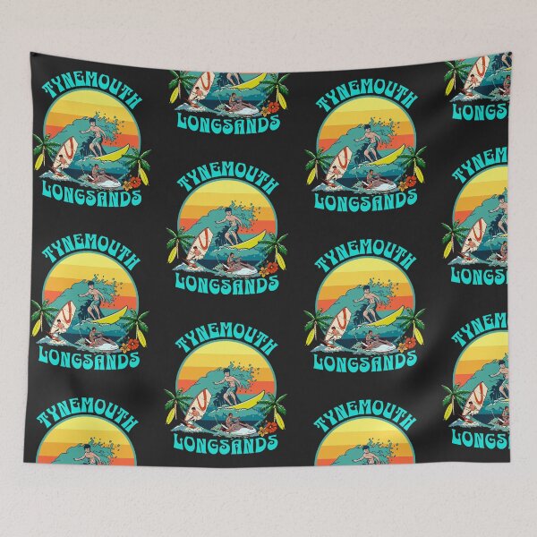 Item preview, Tynemouth Longsands Surf Sail Jet Ski sunset (black) designed and sold by MerchByCraig.