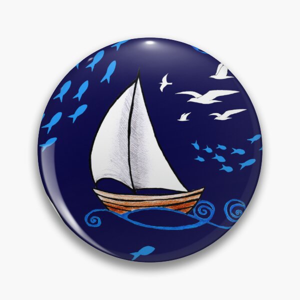 Item preview, Fish and Ships and Seagulls designed and sold by LuckyDragon1118.