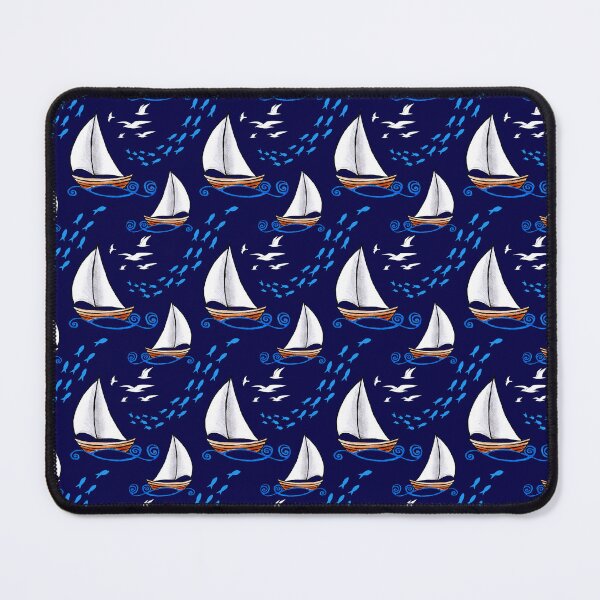 Item preview, Fish and Ships and Seagulls designed and sold by LuckyDragon1118.