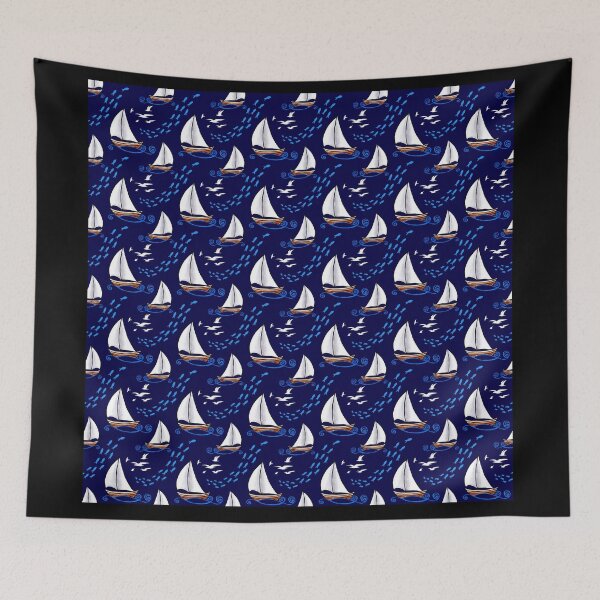 Item preview, Fish and Ships and Seagulls designed and sold by LuckyDragon1118.