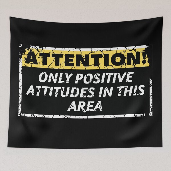 Item preview, Attention Only Positive Attitudes in This Area distressed  designed and sold by KingsManKind.