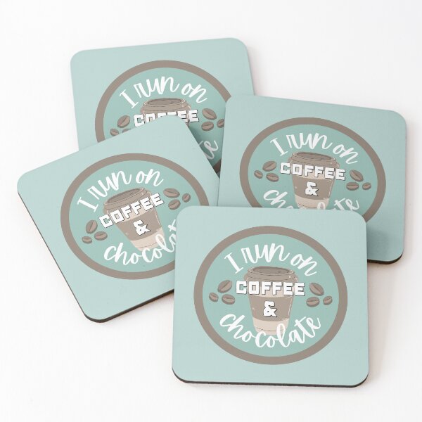 Item preview, Pastel I Run On Coffee And Chocolate Fun Slogan designed and sold by TrulyEpoque.
