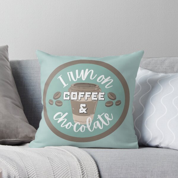 Item preview, Pastel I Run On Coffee And Chocolate Fun Slogan designed and sold by TrulyEpoque.