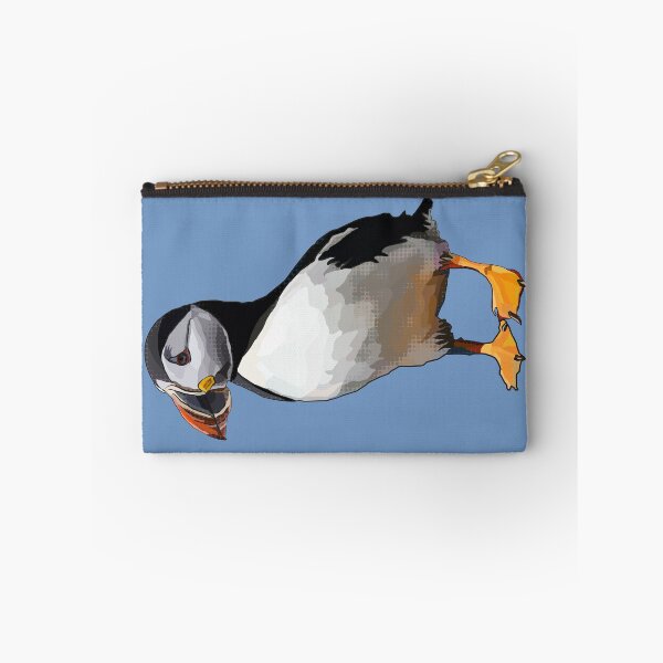 Item preview, Puffin by BeeFoxTree blue background designed and sold by BeeFoxTree.