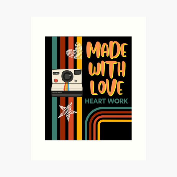 Polaroid Camera drawing Graphic classic Black Art Print