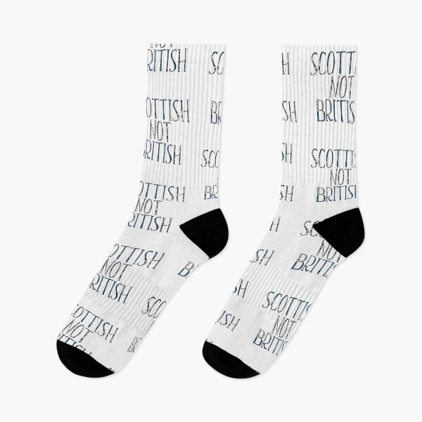 Item preview, SCOTTISH NOT BRITISH, Scottish Independence Saltire Flag Text Slogan designed and sold by MacPean.