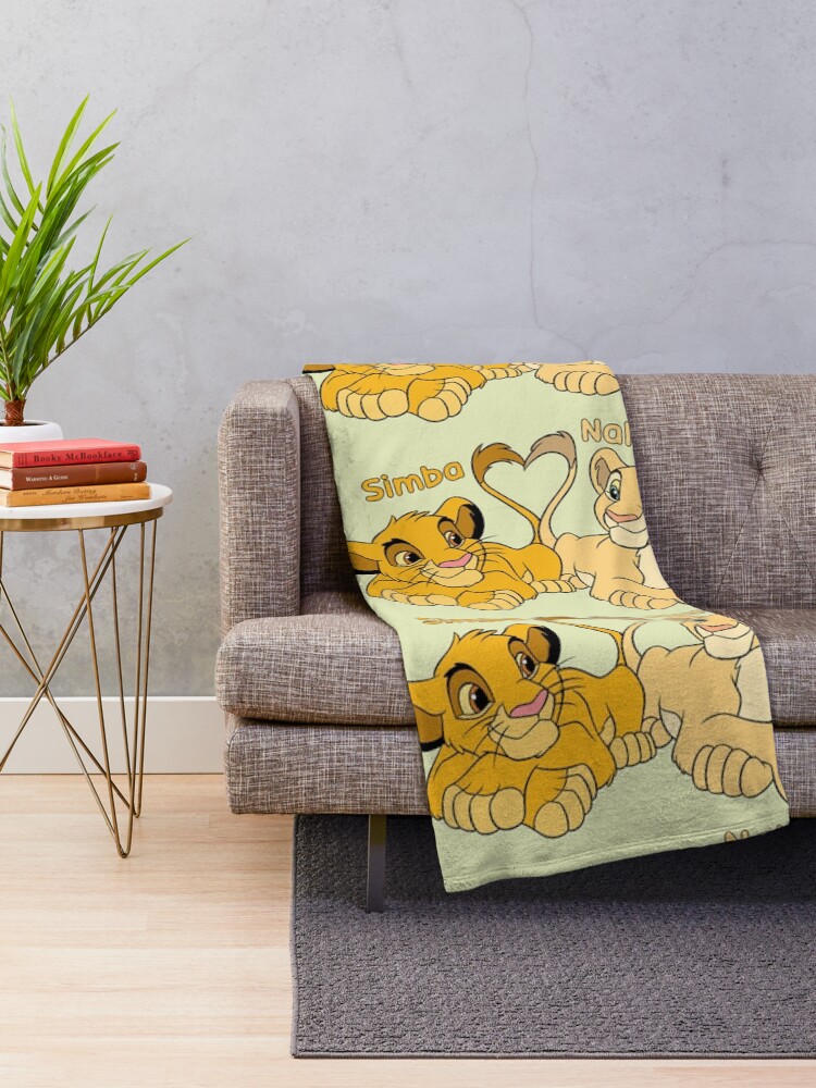 Thumbnail 2 of 6, Throw Blanket, Simba and Nala - Cartoon Cubs designed and sold by RMelissart.