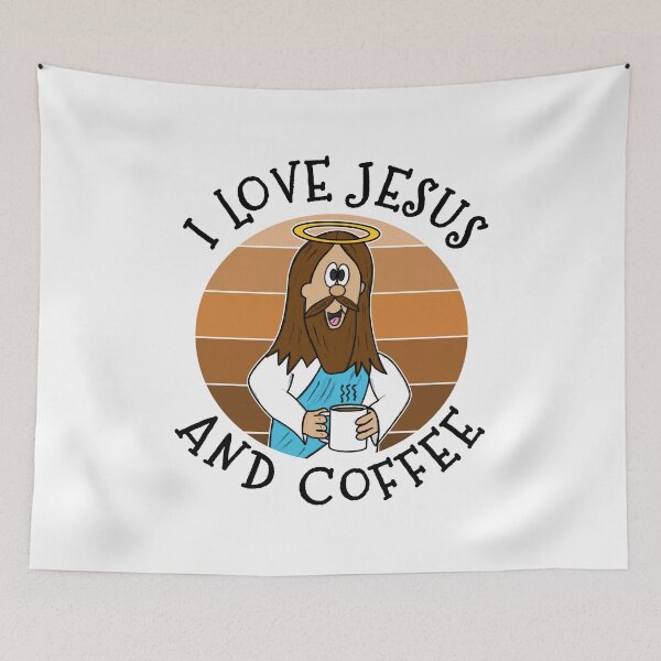 Item preview, I Love Jesus and Coffee Christian Church Funny designed and sold by doodlerob.