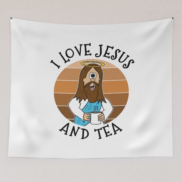 Item preview, I Love Jesus and Tea Christian Church Funny designed and sold by doodlerob.