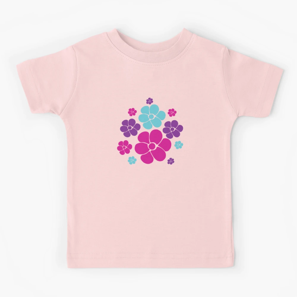 Flower Pattern - Pink, Purple, Blue and Black 