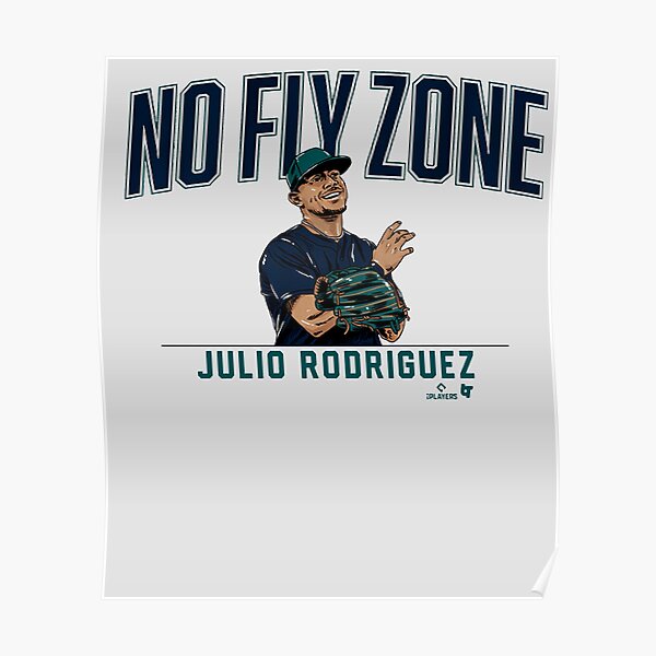 Julio Rodriguez Baseball Star Drawing Style Poster Canvas Poster Wall Art  Decor Print Picture Paintings for Living Room Bedroom Decoration Unframe