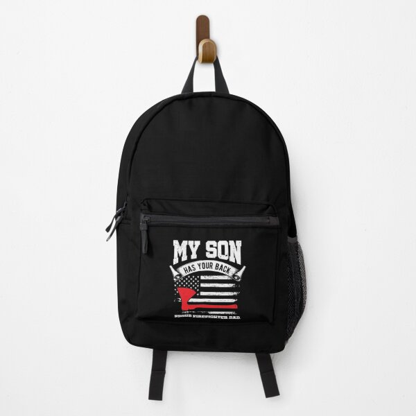 Item preview, My Son Has Your Back Proud Firefighter Dad Thin Red Line designed and sold by haselshirt.