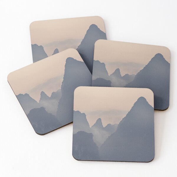 Item preview, Misty mountains at sunrise. designed and sold by cloud7.