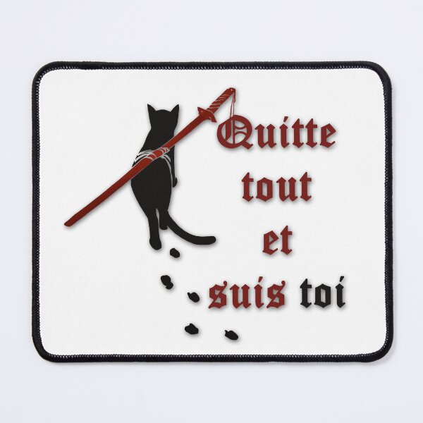 Item preview, Samurai cat (french version) - "Leave everything and follow yourself" designed and sold by WanderingGraha.