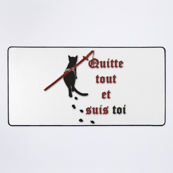 Item preview, Samurai cat (french version) - "Leave everything and follow yourself" designed and sold by WanderingGraha.