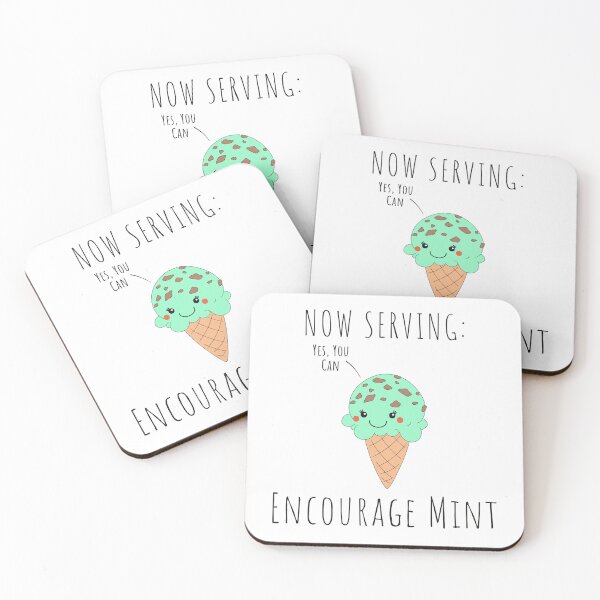 Item preview, Encourage Mint Serve Pun designed and sold by KGoPrintables.