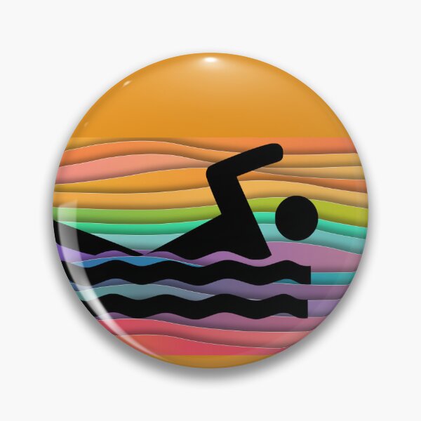 Item preview, Swimmer Rainbow designed and sold by ArtMeetsPizza.