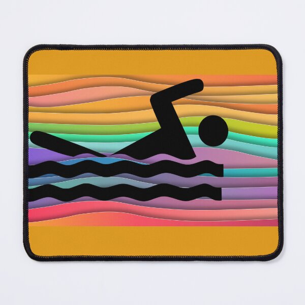Item preview, Swimmer Rainbow designed and sold by ArtMeetsPizza.