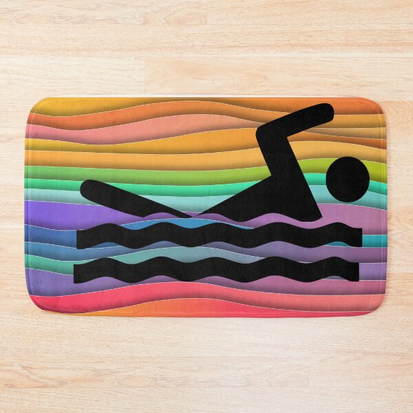 Item preview, Swimmer Rainbow designed and sold by ArtMeetsPizza.
