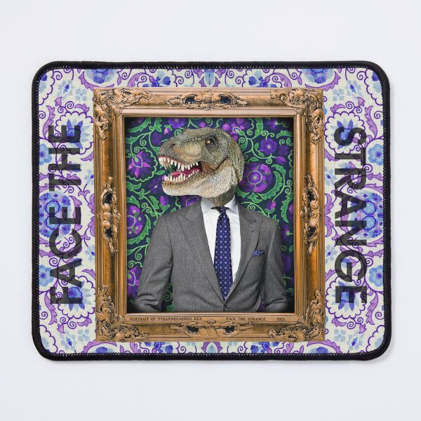 Item preview, Tyrannosaurus Rex Man in Vintage Frame designed and sold by FaceTheStrange.