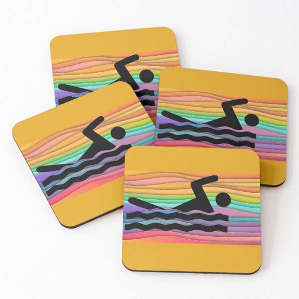 Item preview, Swimmer Rainbow designed and sold by ArtMeetsPizza.