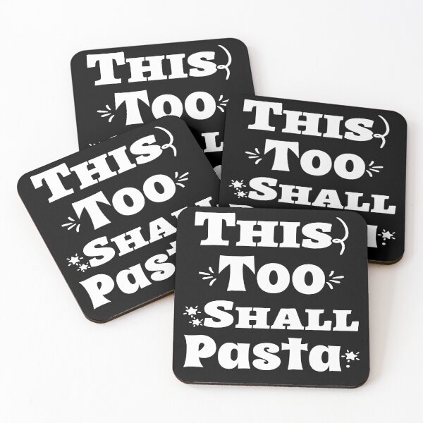 Item preview, This Too Shall Pasta | Pasta Lovers | Pasta Celebration | White Text designed and sold by campingforge.