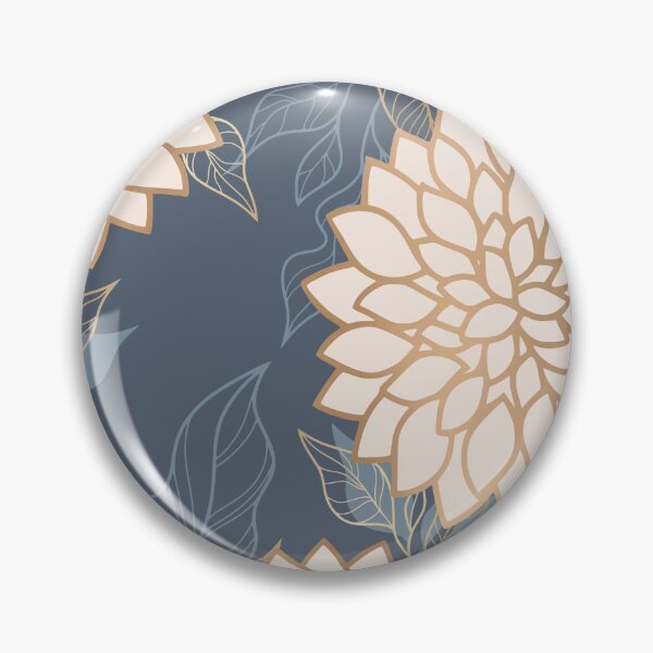 Artikelvorschau, Floral Aesthetic in Navy, Ivory and Gold entworfen und verkauft von meggydesigns.