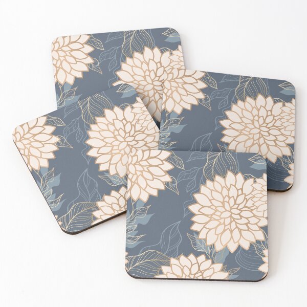 Artikelvorschau, Floral Aesthetic in Navy, Ivory and Gold entworfen und verkauft von meggydesigns.