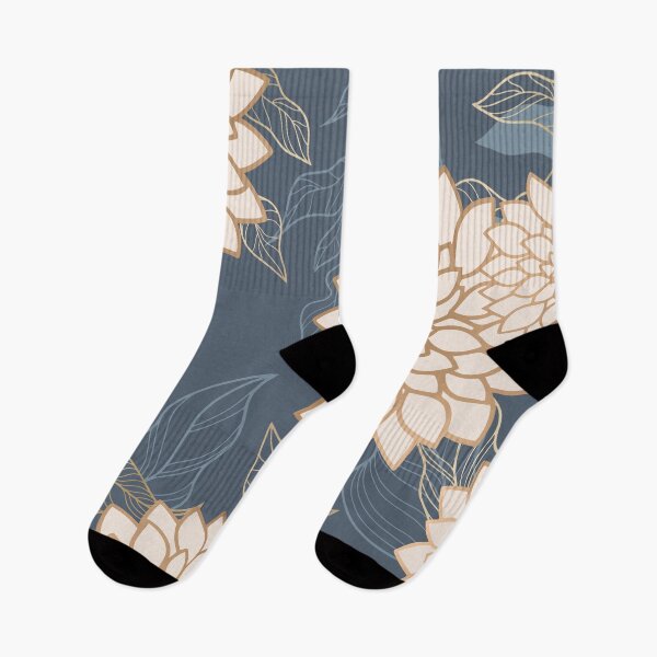 Artikelvorschau, Floral Aesthetic in Navy, Ivory and Gold entworfen und verkauft von meggydesigns.