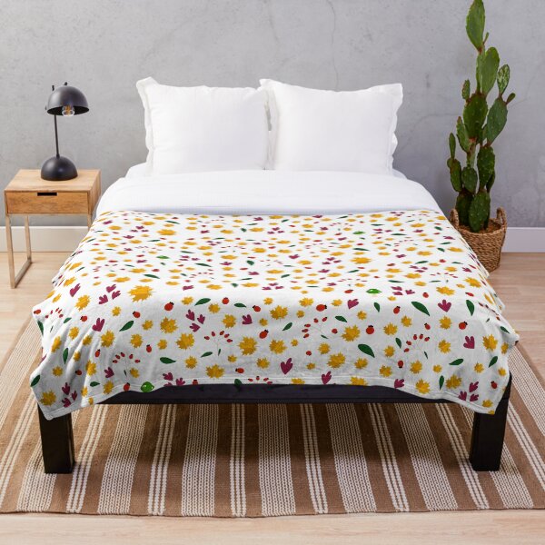 Item preview, Watercolor floral seamless pattern | Yellow leaves and buds designed and sold by ByCreativtastic.