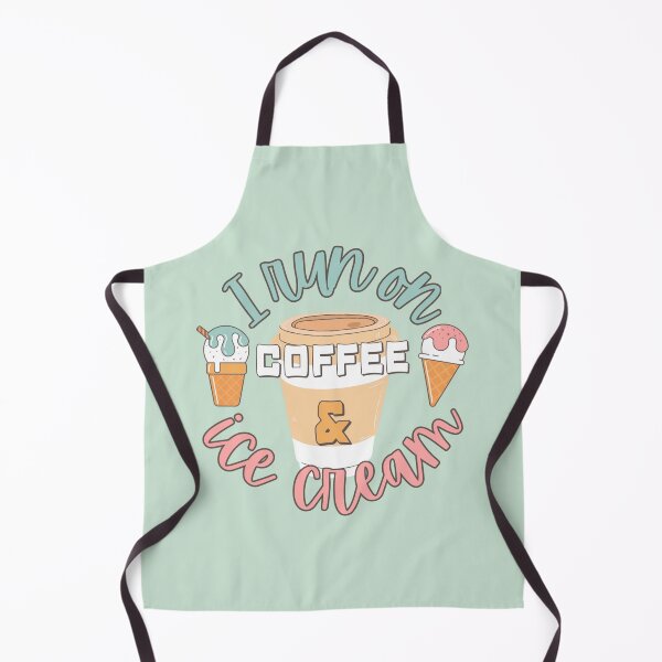 Item preview, I Run On Coffee And Ice Cream Fun Slogan designed and sold by TrulyEpoque.