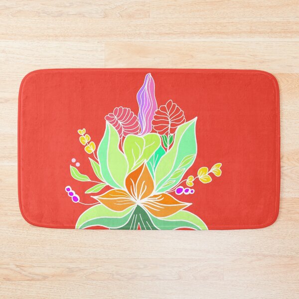 Item preview, Flower red Tropical palms cute  designed and sold by Carolina Salazar.